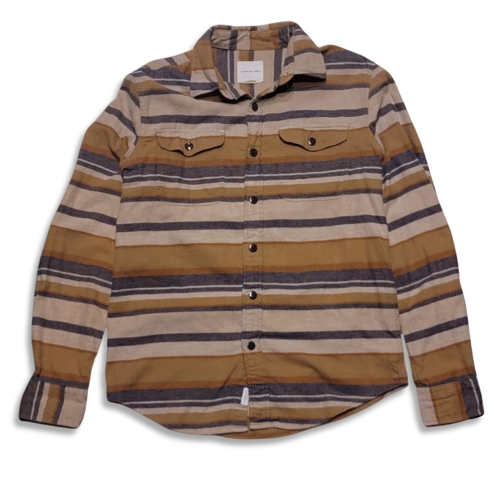 American Eagle Southwestern Twill Soft Flannel Shirt